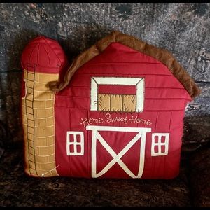 Home Sweet Home- Barn Shaped Pillow (2009) By Tractor Supply 15”x 14” *RARE*